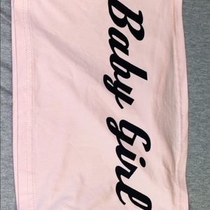 Babygirl pink crop top